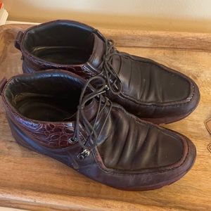 Giorgio Armani men boots burgundy color